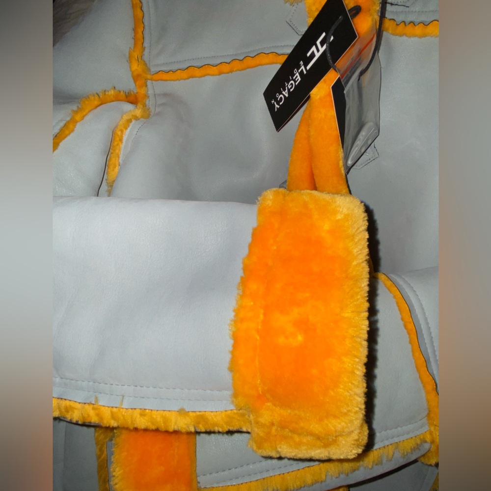 Jordan Craig Denali Shearling CoatSize 16 (M/L)Orange/Cement Grey